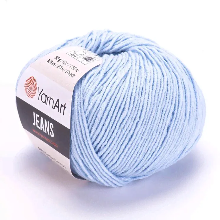 Пряжа YarnArt Jeans цвет голубой 75-0