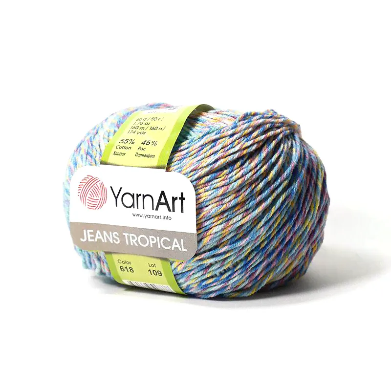 Пряжа для вязания YarnArt Jeans Tropical (Ярнарт Джинс Тропикал)