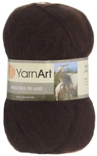 Пряжа YarnArt Angora De Luxe, 70% мохер, 30% акрил, 100гр/520м-0