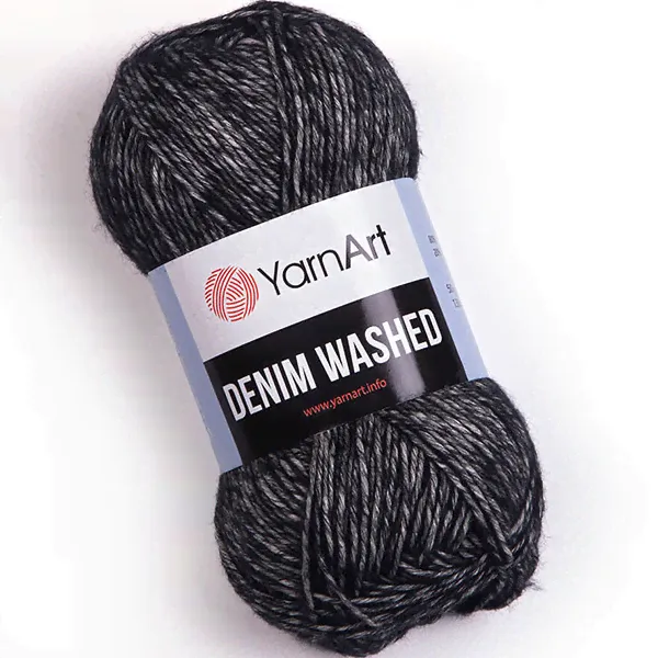 Пряжа Yarnart DENIM WASHED 923 черный меланж