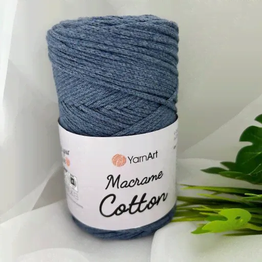 Yarnart Macrame cotton, 761 джинс