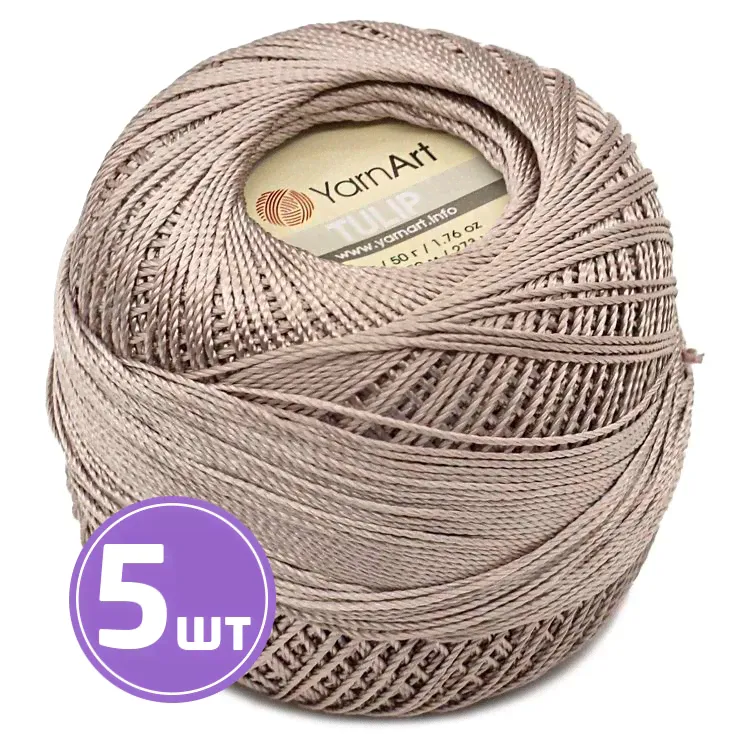 Пряжа YarnArt TULIP (438), светлый ковыль, 5 шт. по 50 г, TULIP_438-0