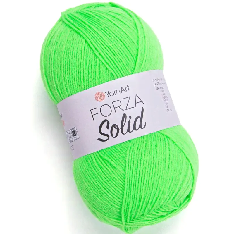 Пряжа для вязания YARNART "FORZA SOLID" (№4629) Неоново-зеленый