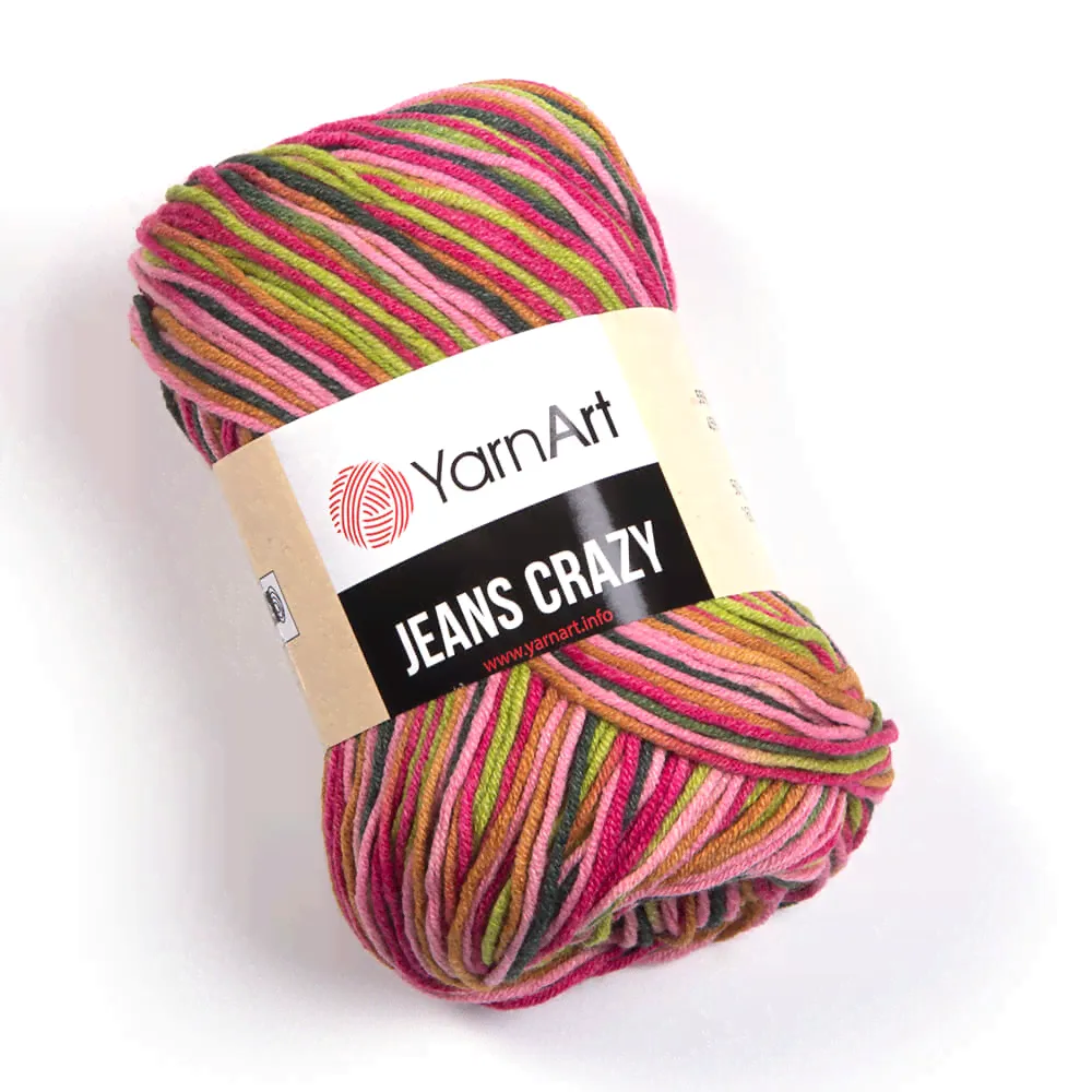 Пряжа YarnArt Jeans Crazy (7206) мальва принт-0
