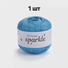 Пряжа YarnArt Sparkle Бирюза (1321) 1 моток 25 г/160 м (60% металлик, 40% полиамид) ярнарт спаркл