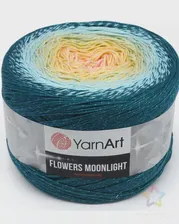 Пряжа YarnArt 'Flowers Moonlight' 260гр 1000м (53% хлопок, 43% полиакрил, 4% металлик) (3270 секционный) секционный