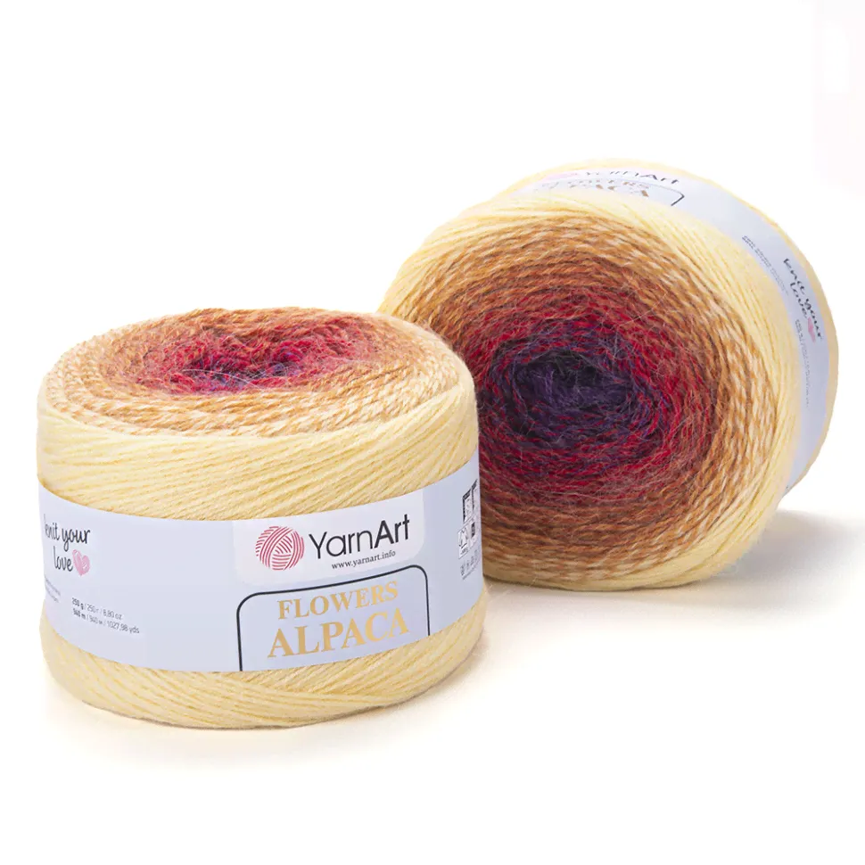 Flowers Alpaca (Yarnart) 418, пряжа 250 г-0