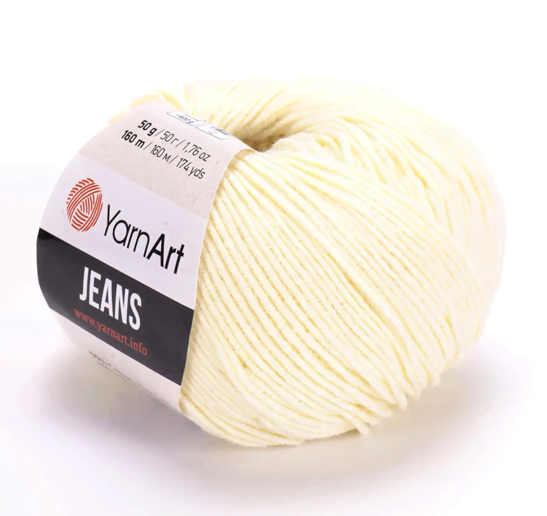 Пряжа Jeans 86 Кремовый Yarnart