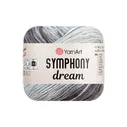 Пряжа YarnArt "SYMPHONY DREAM" (Ярнарт Симфония) 3118 (св.серый/т.серый) 250 м /100 г