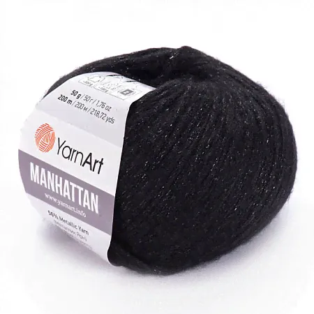 Пряжа для вязания YARNART Manhattan, 50гр, 200м цв.черный MH-916