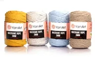 Пряжа YarnArt Macrame Rope 3mm, 60% хлопок, 40% вискоза и полиэстер, 250гр/63м