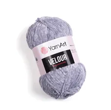 Пряжа Velour 867 Светло-серый Yarnart