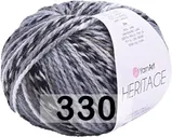 Пряжа YarnArt Heritage 330 серо.черн.белый