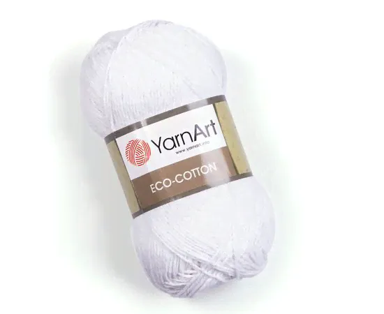 Пряжа Eco Cotton (YarnArt) 760 белый 100г