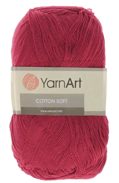 Пряжа YarnArt Cotton Soft, 55% хлопок, 45% полиакрил, 100гр/600м-0