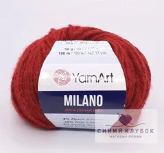 Пряжа YarnArt Milano 862 красный бархат