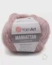 Пряжа YarnArt 'Manhattan' 50гр 200м (56% металлик, 7% шерсть, 7% вискоза, 30% акрил) (909 розовый) розового цвета