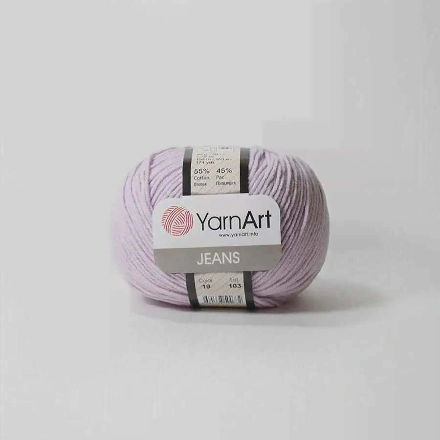 YarnArt Jeans цвет 19 св.сиренево-розовый-0