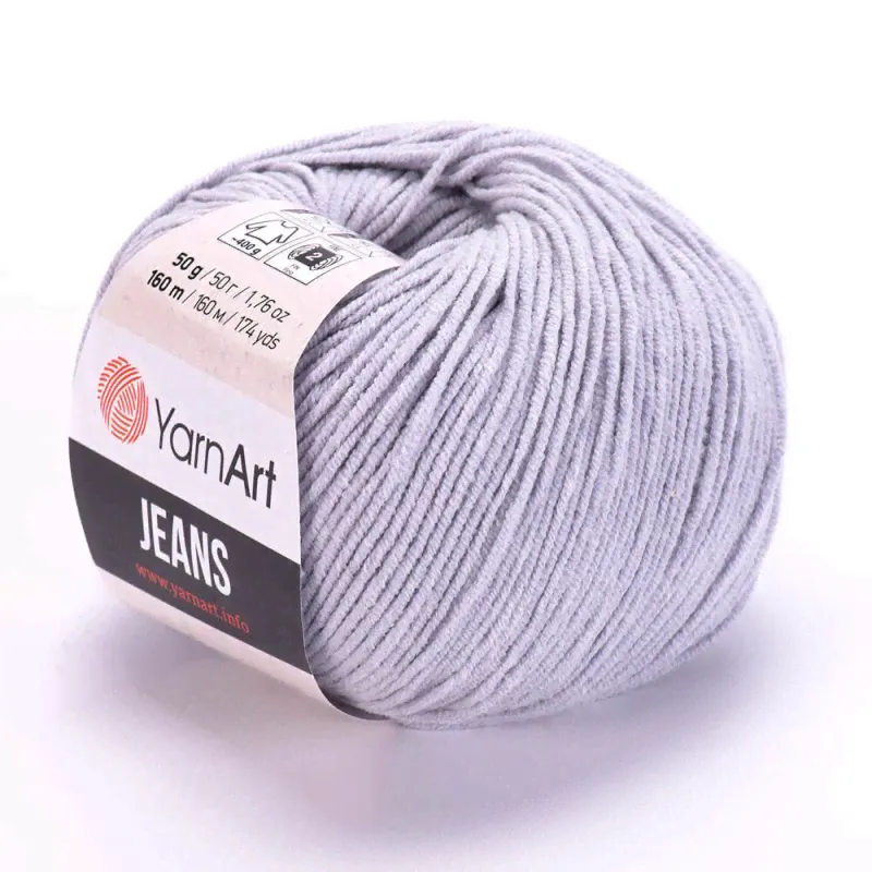 Пряжа YarnArt Jeans цвет 80 светло-серый