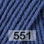 Пряжа YarnArt merino de luxe 551 синий